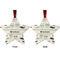 Hipster Cats & Mustache Metal Star Ornament - Front and Back