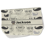 Hipster Cats & Mustache Burp Cloth - Fleece w/ Name or Text