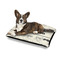 Hipster Cats & Mustache Outdoor Dog Beds - Medium - IN CONTEXT