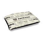 Hipster Cats & Mustache Outdoor Dog Bed - Medium (Personalized)