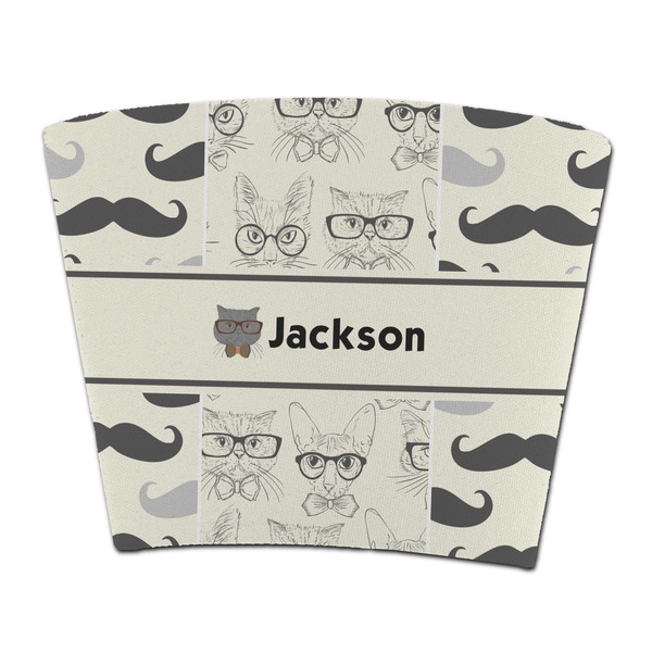 Custom Hipster Cats & Mustache Party Cup Sleeve - without bottom (Personalized)