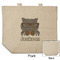 Hipster Cats & Mustache Reusable Cotton Grocery Bag - Front & Back View