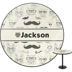 Hipster Cats & Mustache Round Table (Personalized)