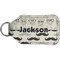 Hipster Cats & Mustache Sanitizer Holder Keychain - Small (Back)