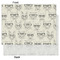 Hipster Cats & Mustache Tissue Paper - Heavyweight - Large - Front & Back