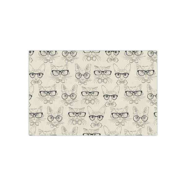 Custom Hipster Cats & Mustache Small Tissue Papers Sheets - Heavyweight