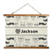 Hipster Cats & Mustache Wall Hanging Tapestry - Landscape - MAIN