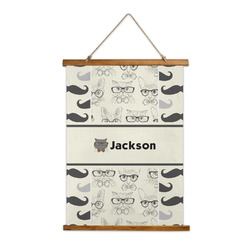 Hipster Cats & Mustache Wall Hanging Tapestry - Tall (Personalized)