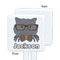 Hipster Cats & Mustache White Plastic Stir Stick - Single Sided - Square - Approval