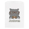 Hipster Cats & Mustache White Treat Bag - Front View