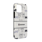 Hipster Cats & Mustache iPhone Case - Rubber Lined - iPhone 13 (Personalized)