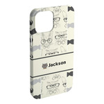 Hipster Cats & Mustache iPhone Case - Plastic - iPhone 15 Pro Max (Personalized)