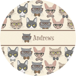 Hipster Cats Multipurpose Round Labels - 1" (Personalized)