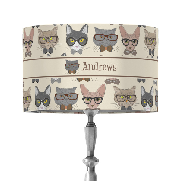 Custom Hipster Cats 12" Drum Lamp Shade - Fabric (Personalized)