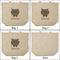 Hipster Cats 3 Reusable Cotton Grocery Bags - Front & Back View