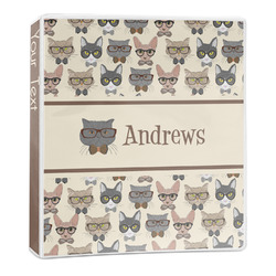 Hipster Cats 3-Ring Binder - 1 inch (Personalized)