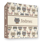 Hipster Cats 3 Ring Binder - Full Wrap - 3" (Personalized)