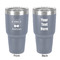 Hipster Cats 30 oz Stainless Steel Ringneck Tumbler - Grey - Double Sided - Front & Back