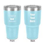 Hipster Cats 30 oz Stainless Steel Tumbler - Teal - Double-Sided (Personalized)