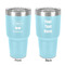 Hipster Cats 30 oz Stainless Steel Ringneck Tumbler - Teal - Double Sided - Front & Back