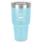 Hipster Cats 30 oz Stainless Steel Ringneck Tumbler - Teal - Front