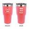 Hipster Cats 30 oz Stainless Steel Ringneck Tumblers - Coral - Double Sided - APPROVAL