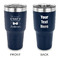 Hipster Cats 30 oz Stainless Steel Ringneck Tumblers - Navy - Double Sided - APPROVAL