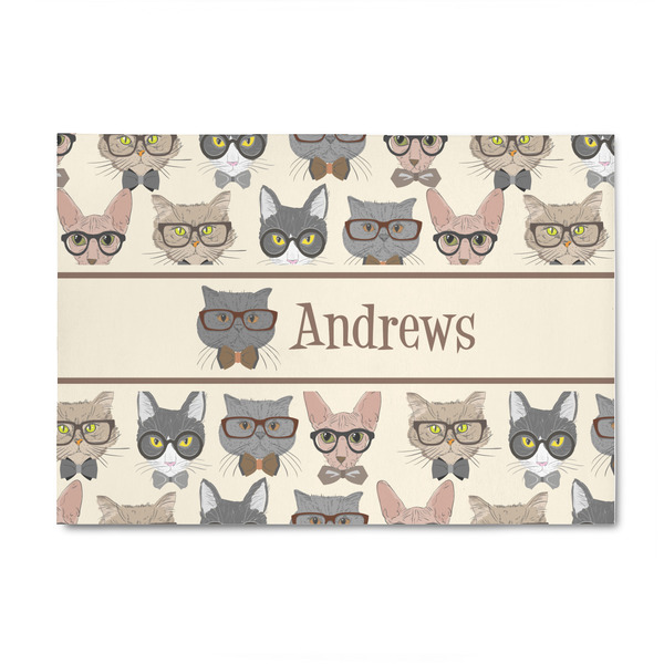 Custom Hipster Cats 4' x 6' Indoor Area Rug (Personalized)