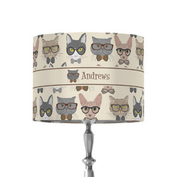 Hipster Cats 8" Drum Lamp Shade - Fabric (Personalized)