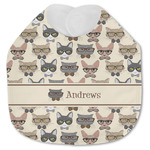 Hipster Cats Jersey Knit Baby Bib w/ Name or Text