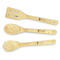 Hipster Cats Bamboo Cooking Utensils Set - Double Sided - FRONT