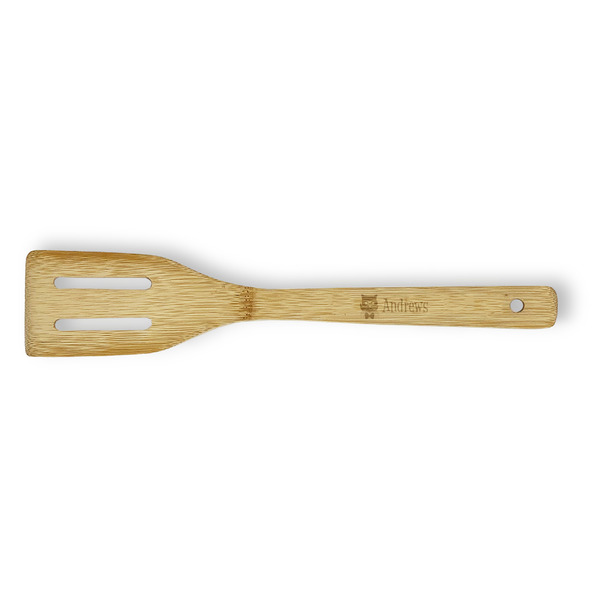 Custom Hipster Cats Bamboo Slotted Spatula - Single Sided (Personalized)