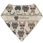 Hipster Cats Bandana Bib (Personalized)