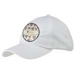 Hipster Cats Baseball Cap - White (Personalized)