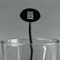 Hipster Cats Black Plastic 7" Stir Stick - Oval - Main