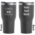 Hipster Cats RTIC Tumbler - Black - Engraved Front & Back (Personalized)