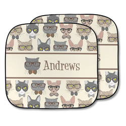Hipster Cats Car Sun Shade - Two Piece (Personalized)