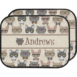Hipster Cats Car Floor Mats (Back Seat) (Personalized)