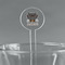 Hipster Cats Clear Plastic 7" Stir Stick - Round - Main