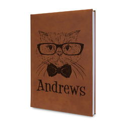 Hipster Cats Leatherette Journal - Double Sided (Personalized)