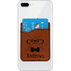 Hipster Cats Leatherette Phone Wallet (Personalized)