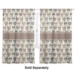 Hipster Cats Curtain Panel - Custom Size