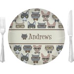 Hipster Cats 10" Glass Lunch / Dinner Plates - Single or Set (Personalized)