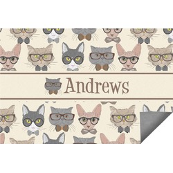 Hipster Cats Indoor / Outdoor Rug (Personalized)