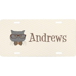 Hipster Cats Front License Plate (Personalized)