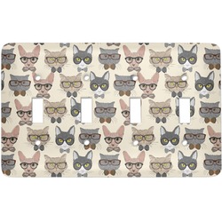 Hipster Cats Light Switch Cover (4 Toggle Plate)