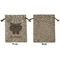 Hipster Cats Medium Burlap Gift Bag - Front Approval