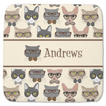 Hipster Cats Memory Foam Bath Mat - 48"x48" (Personalized)