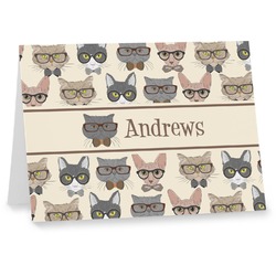 Hipster Cats Note cards (Personalized)