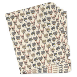 Hipster Cats Binder Tab Divider - Set of 5 (Personalized)